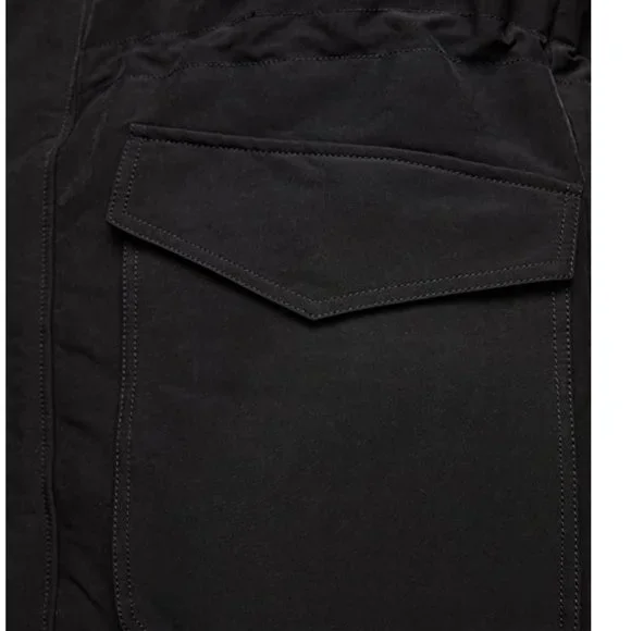 Zara MAN Long Quilted Coat With Faux Fur Hood - Picture 5 of 12